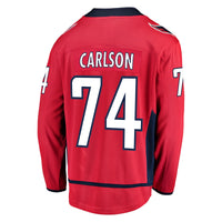 John Carlson Washington Capitals Hockey Jersey, Red Breakaway Sportswear Jersey Shirt, Long Sleeve Hockey Sweater Jersey, Casual Gift for Men
