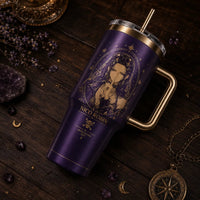 Silent Signal - Robin in Violet and Antique Gold