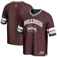 Mississippi State Bulldogs Spirit Football Jersey, Maroon Sportswear Jersey Shirt, Lightweight Breathable Athletic Jersey, Casual Gift for Men