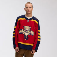 Florida Panthers Hockey Jersey, Red Authentic Classic Sportswear Jersey Shirt, Long Sleeve Hockey Sweater Jersey, Casual Gift for Men