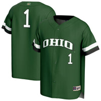Ohio Bobcats Baseball Jersey, Green Sportswear Jersey Shirt, Lightweight Breathable Athletic Jersey, Casual Gift for Men, Style 202497524