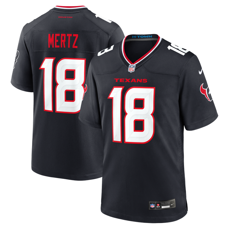 Graham Mertz Houston Texans Football Jersey, Navy Game Sportswear Jersey Shirt, Lightweight Breathable Athletic Jersey, Casual Gift for Men