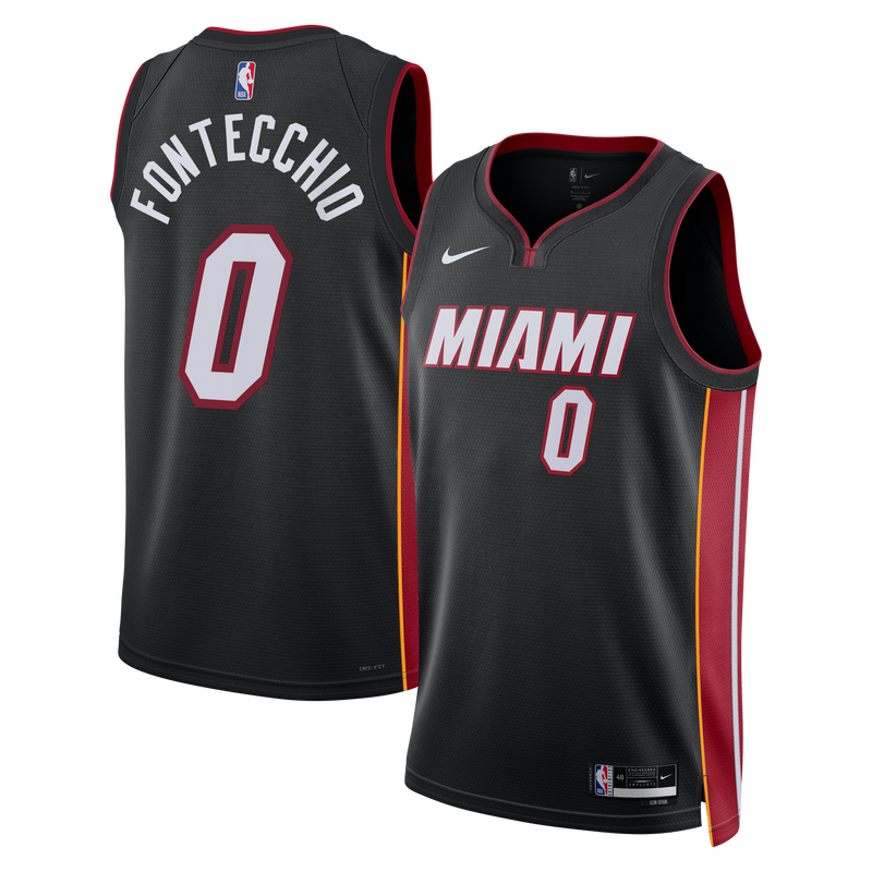 Simone Fontecchio Miami Heat Basketball Jersey, Black Swingman Sportswear Jersey Shirt, Sleeveless Athletic Tank Jersey, Casual Gift for Men