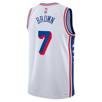 Jaylen Brown Philadelphia 76ers Basketball Jersey, White Swingman Sportswear Jersey Shirt, Sleeveless Athletic Tank Jersey, Casual Gift for Men