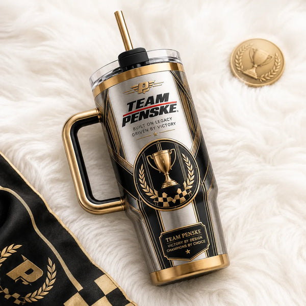 Penske Legacy - Gold and Graphite Trophy Emblem Tumbler - main