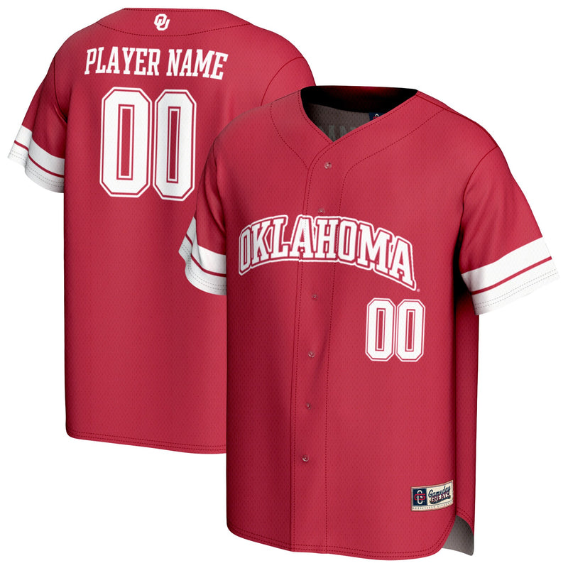 Oklahoma Sooners Baseball Jersey, Crimson Sportswear Jersey Shirt, Lightweight Breathable Athletic Jersey, Casual Gift for Men, Style 202551197