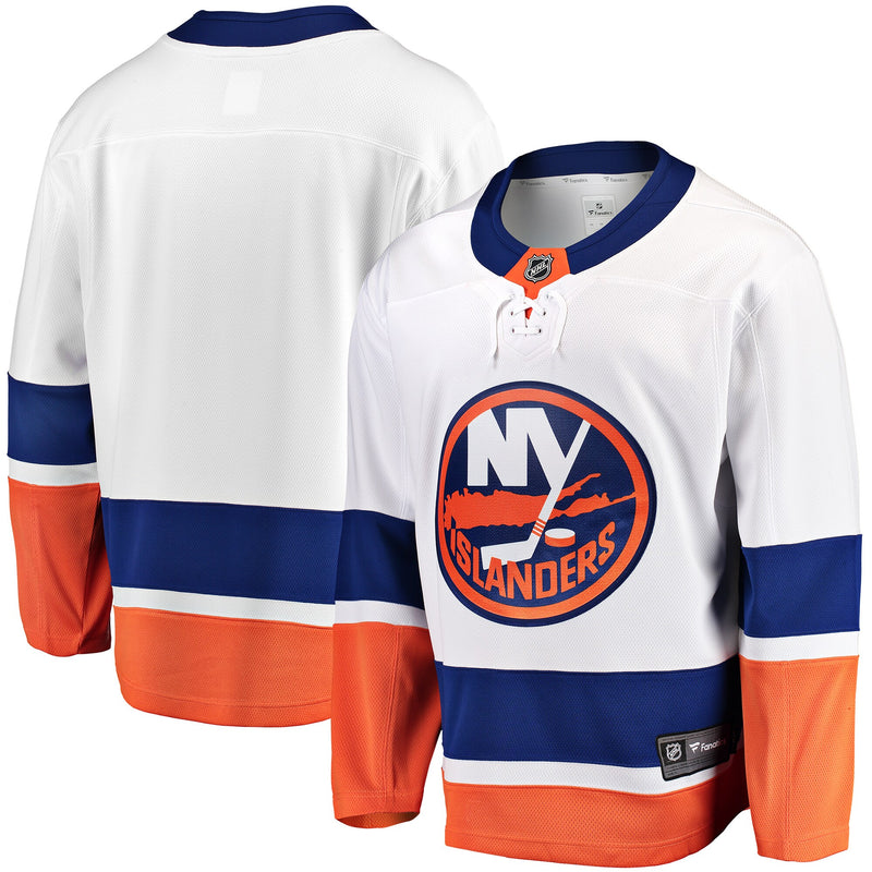 New York Islanders Hockey Jersey, White Breakaway Away Sportswear Jersey Shirt, Long Sleeve Hockey Sweater Jersey, Casual Gift for Men