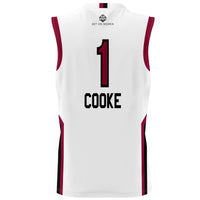 South Carolina Gamecocks Basketball Jersey, White Sportswear Jersey Shirt, Sleeveless Athletic Tank Jersey, Casual Gift for Men, Style 200402978