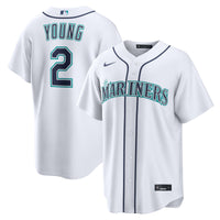 Cole Young Seattle Mariners Baseball Jersey, White Replica Sportswear Jersey Shirt, Lightweight Breathable Athletic Jersey, Casual Gift for Men