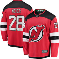 Timo Meier New Jersey Devils Hockey Jersey, Red Breakaway Home Sportswear Jersey Shirt, Long Sleeve Hockey Sweater Jersey, Casual Gift for Men