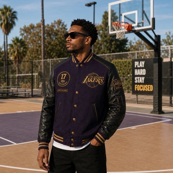LAL Court Standard - Purple and Gold Varsity Silhouette - main