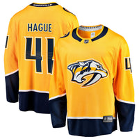 Nicolas Hague Nashville Predators Hockey Jersey, Gold Breakaway Sportswear Jersey Shirt, Long Sleeve Hockey Sweater Jersey, Casual Gift for Men