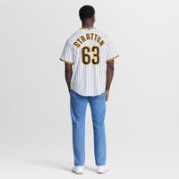 Hunter Stratton San Diego Padres Baseball Jersey, White Sportswear Jersey Shirt, Lightweight Breathable Athletic Jersey, Casual Gift for Men