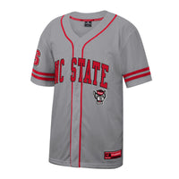 NC State Wolfpack Free Baseball Jersey, Gray Sportswear Jersey Shirt, Lightweight Breathable Athletic Jersey, Casual Gift for Men