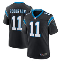 Nic Scourton Carolina Panthers Football Jersey, Black Game Sportswear Jersey Shirt, Lightweight Breathable Athletic Jersey, Casual Gift for Men