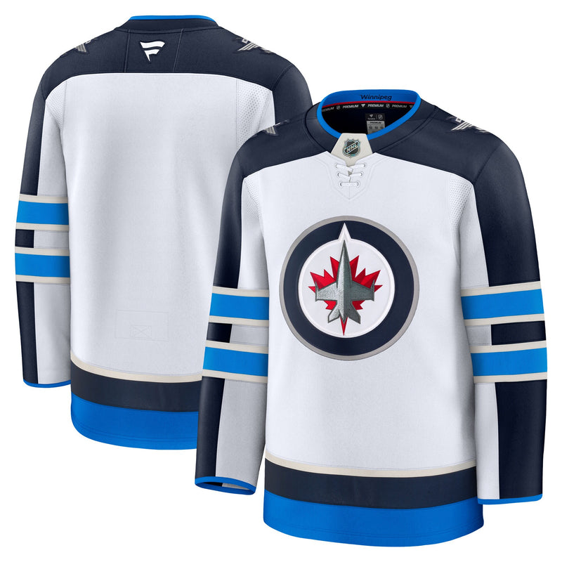 Winnipeg Jets Hockey Jersey, White Premium Away Sportswear Jersey Shirt, Long Sleeve Hockey Sweater Jersey, Casual Gift for Men, Style 202015745