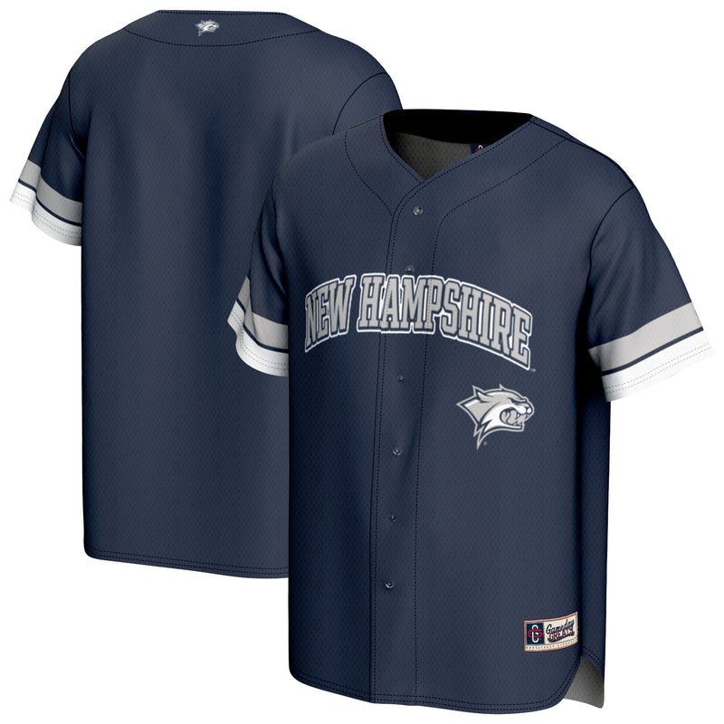 New Hampshire Wildcats Baseball Jersey, Navy Sportswear Jersey Shirt, Lightweight Breathable Athletic Jersey, Casual Gift for Men