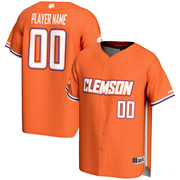 Clemson Tigers NIL Pick-A-Player Lightweight Baseball Jersey - Orange