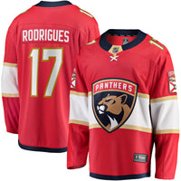 Evan Rodrigues Florida Panthers Hockey Jersey, Red Breakaway Sportswear Jersey Shirt, Long Sleeve Hockey Sweater Jersey, Casual Gift for Men