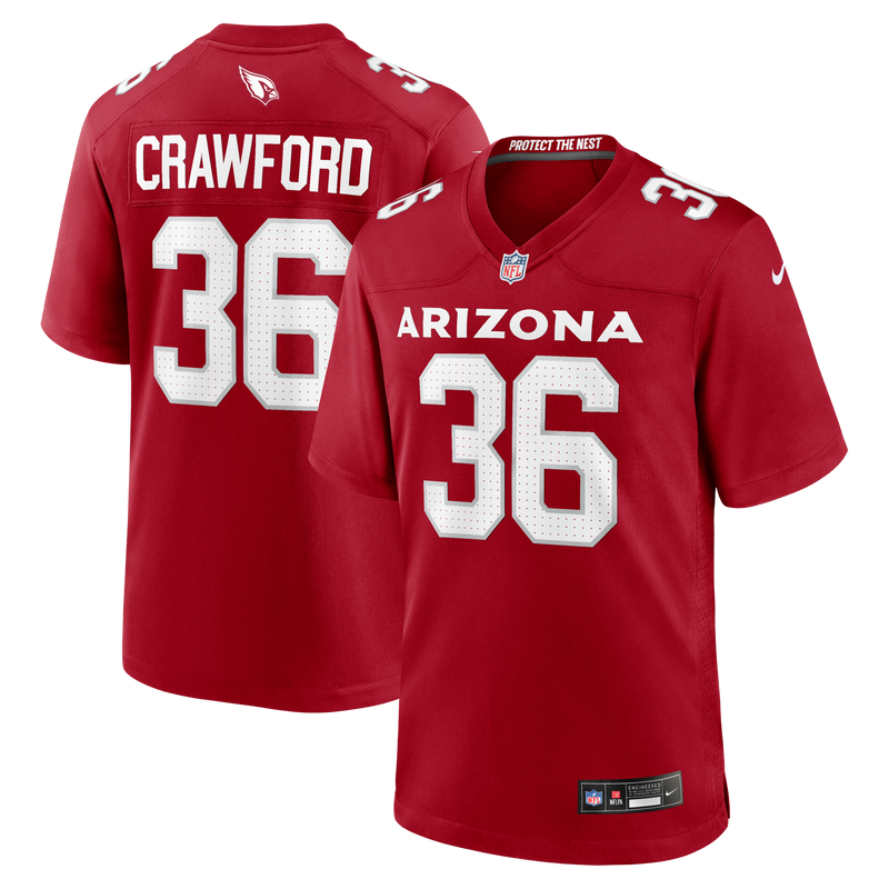 Kitan Crawford Arizona Cardinals Football Jersey, Cardinal Sportswear Jersey Shirt, Lightweight Breathable Athletic Jersey, Casual Gift for Men