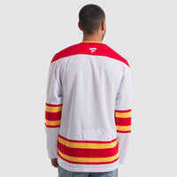 Calgary Flames Hockey Jersey, White Premium Away Sportswear Jersey Shirt, Long Sleeve Hockey Sweater Jersey, Casual Gift for Men