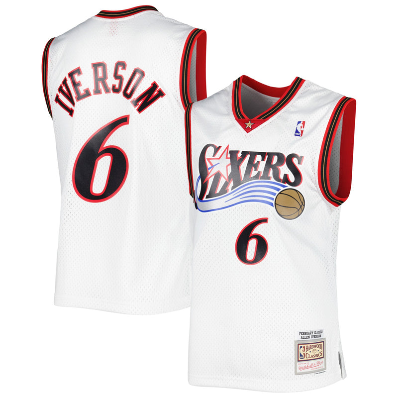 Allen Iverson Philadelphia 76ers Basketball Jersey, White Swingman Sportswear Jersey Shirt, Sleeveless Athletic Tank Jersey, Casual Gift for Men