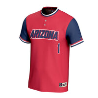Arizona Wildcats Softball Jersey, Red Fashion Lightweight Sportswear Jersey Shirt, Lightweight Breathable Athletic Jersey, Casual Gift for Men
