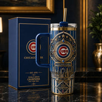 CHC Heritage Blue - Ornate Ballpark Tumbler