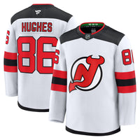 Jack Hughes New Jersey Devils Hockey Jersey, White Premium Away Sportswear Jersey Shirt, Long Sleeve Hockey Sweater Jersey, Casual Gift for Men