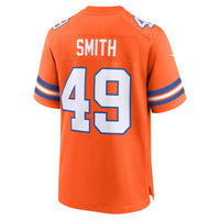 Dennis Smith Denver Broncos Football Jersey, Orange Game Sportswear Jersey Shirt, Lightweight Breathable Athletic Jersey, Casual Gift for Men
