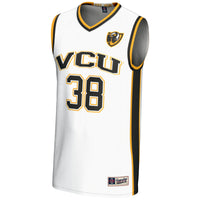VCU Rams Basketball Jersey, White Lightweight Sportswear Jersey Shirt, Sleeveless Athletic Tank Jersey, Casual Gift for Men