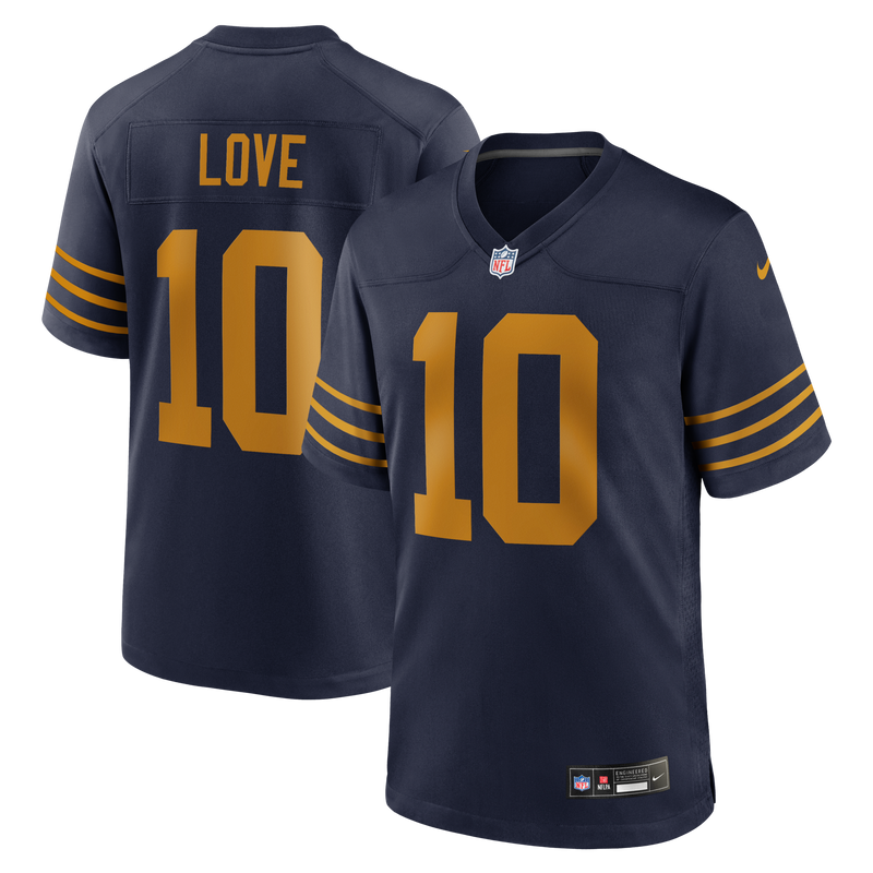 Jordan Love Green Bay Packers Football Jersey, Navy Game Sportswear Jersey Shirt, Lightweight Breathable Athletic Jersey, Casual Gift for Men