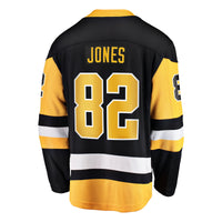 Caleb Jones Pittsburgh Penguins Hockey Jersey, Black Breakaway Sportswear Jersey Shirt, Long Sleeve Hockey Sweater Jersey, Casual Gift for Men