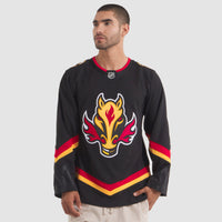 Calgary Flames Hockey Jersey, Black Premium Sportswear Jersey Shirt, Long Sleeve Hockey Sweater Jersey, Casual Gift for Men, Style 202015697