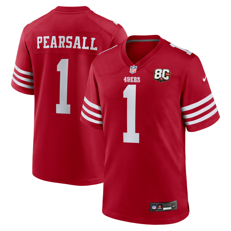 Ricky Pearsall San Francisco 49ers Football Jersey, Sportswear Jersey Shirt, Lightweight Athletic Jersey, Casual Gift for Men, Style 204548161