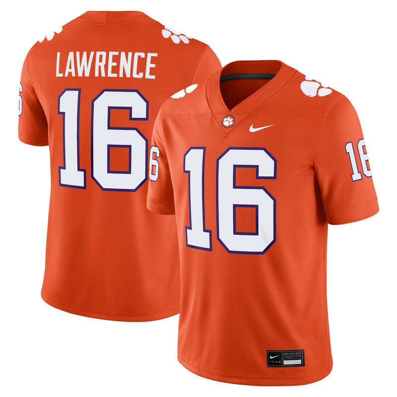 Clemson Tigers Football Jersey, Orange Sportswear Jersey Shirt, Lightweight Breathable Athletic Jersey, Casual Gift for Men, Style 200894536