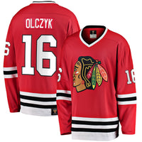 Eddie Olczyk Chicago Blackhawks Hockey Jersey, Red Breakaway Sportswear Jersey Shirt, Long Sleeve Hockey Sweater Jersey, Casual Gift for Men