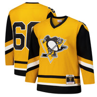 Mario Lemieux Pittsburgh Penguins Hockey Jersey, Gold Sportswear Jersey Shirt, Long Sleeve Hockey Sweater Jersey, Casual Gift for Men