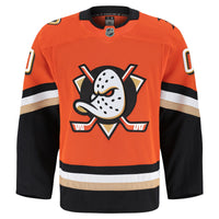 Anaheim Ducks Hockey Jersey, Orange Authentic Sportswear Jersey Shirt, Long Sleeve Hockey Sweater Jersey, Casual Gift for Men, Style 202056746