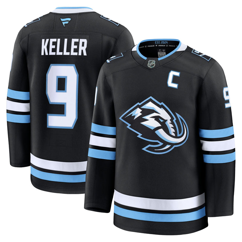 Clayton Keller Utah Mammoth Hockey Jersey, Black Premium Home Sportswear Jersey Shirt, Long Sleeve Hockey Sweater Jersey, Casual Gift for Men