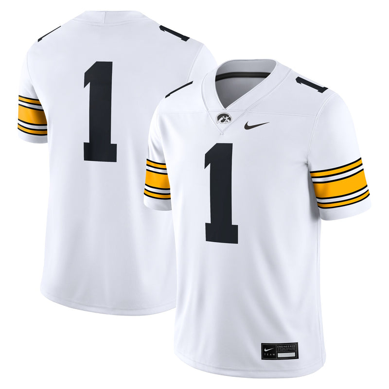 Iowa Hawkeyes Football Jersey, White Game Sportswear Jersey Shirt, Lightweight Breathable Athletic Jersey, Casual Gift for Men