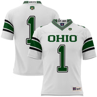 Ohio Bobcats Football Jersey, White Sportswear Jersey Shirt, Lightweight Breathable Athletic Jersey, Casual Gift for Men