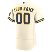 Milwaukee Brewers Baseball Jersey, Cream Sportswear Jersey Shirt, Lightweight Breathable Athletic Jersey, Casual Gift for Men, Style 2001916819
