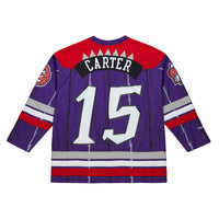 Vince Carter Toronto Raptors Hockey Jersey, Purple Fashion Sportswear Jersey Shirt, Long Sleeve Hockey Sweater Jersey, Casual Gift for Men