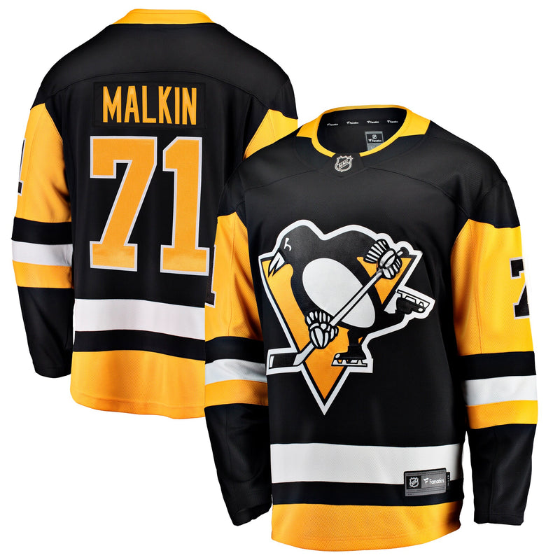 Evgeni Malkin Pittsburgh Penguins Hockey Jersey, Black Breakaway Sportswear Jersey Shirt, Long Sleeve Hockey Sweater Jersey, Casual Gift for Men