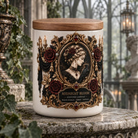 Midnight Bloom - Victorian Gothic Cameo Candle