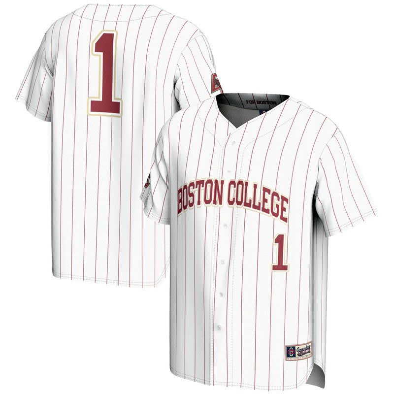 Boston College Eagles Baseball Jersey, White Fashion Sportswear Jersey Shirt, Lightweight Breathable Athletic Jersey, Casual Gift for Men