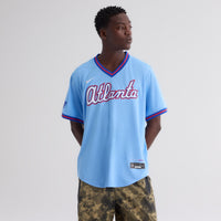 Atlanta Braves Baseball Jersey, Blue Sportswear Jersey Shirt, Lightweight Breathable Athletic Jersey, Casual Gift for Men