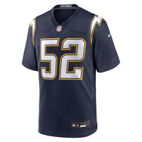 Khalil Mack Los Angeles Chargers Football Jersey, Navy Game Sportswear Jersey Shirt, Lightweight Breathable Athletic Jersey, Casual Gift for Men