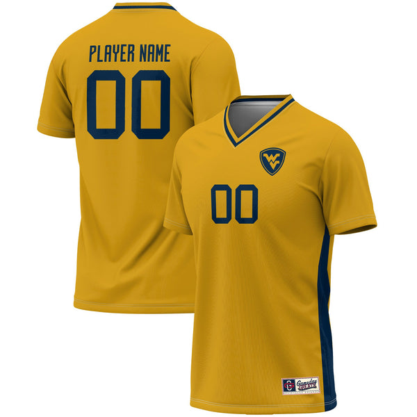 West Virginia Mountaineers Pick-A-Player NIL Lightweight Soccer Jersey - Gold
